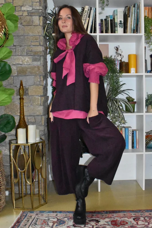 Paloma Tela Poet Blouse Deep Raspberry